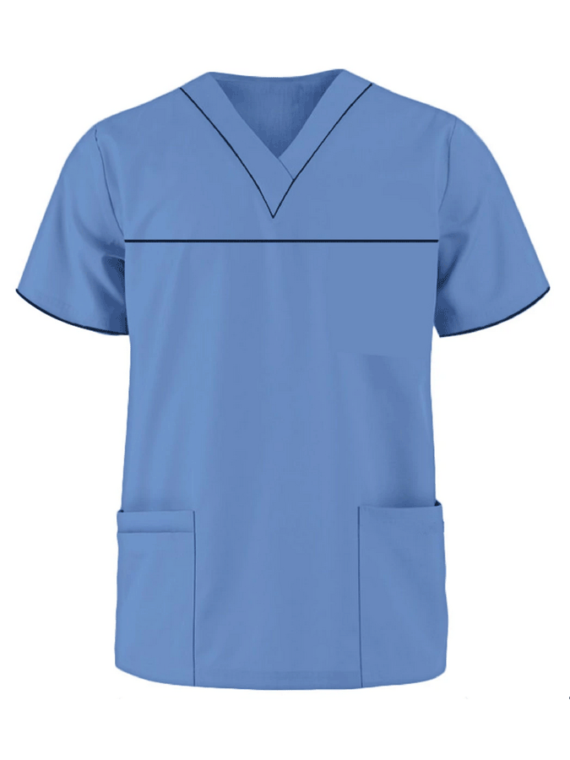 Sky Blue V-Neck Scrubs