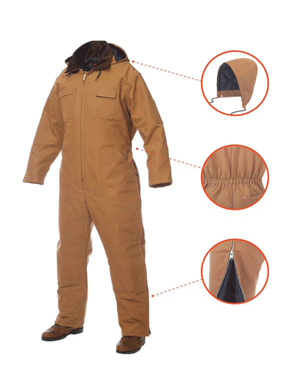 Waterproof Cotton Quilted Coverall For Extreme Weather