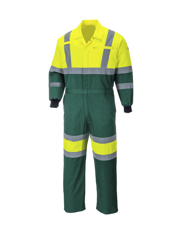 Hi-Vis Quilted Coverall with Rib Cuffs