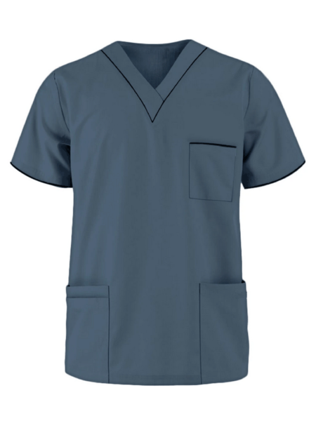 Dark Grey V-Neck Scrub