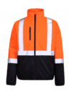 Orange and Blue Puffed Jacket with Reflectors