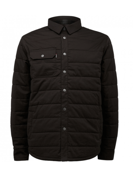 Black Insulated Comfortable Jacket with Front Buttons