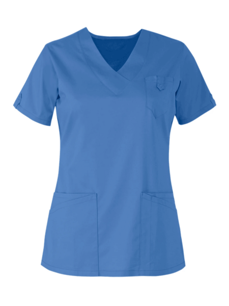 Women V-Shape Sky Blue Scrubs