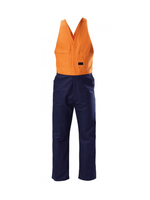 Orange and Blue Overall with Front Pockets