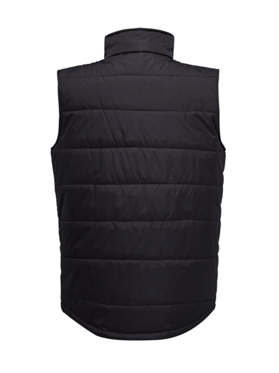 Black Quilted Vest with Internal Fleece Lining