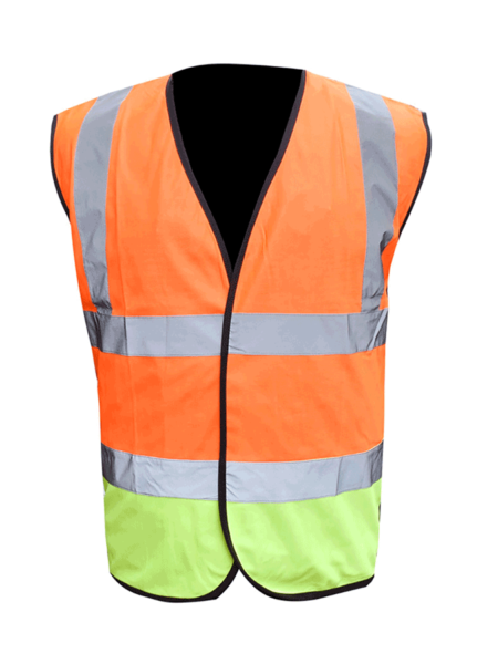 Orange and Green Vest with Reflectors