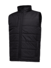 Black Quilted Vest with Internal Fleece Lining